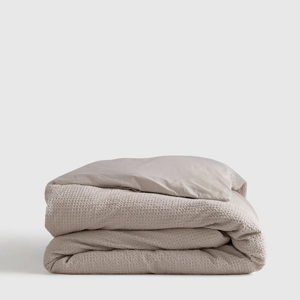 Quince Luxe Honeycomb Duvet Cover